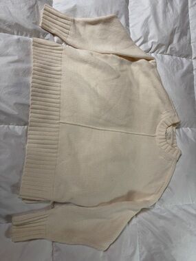 a new day Cream Ribbed Knit Crewneck Sweater